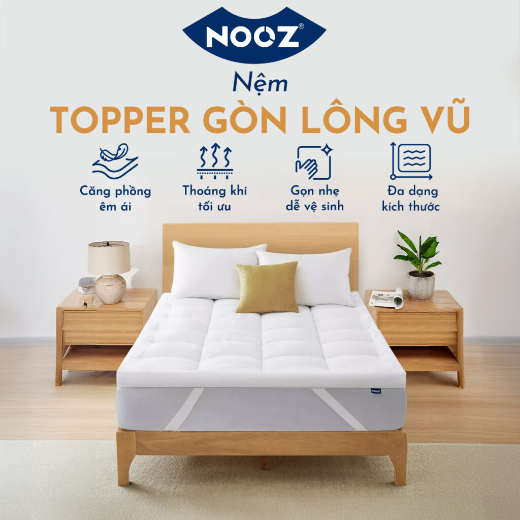 Nệm Topper Gòn Microfiber
