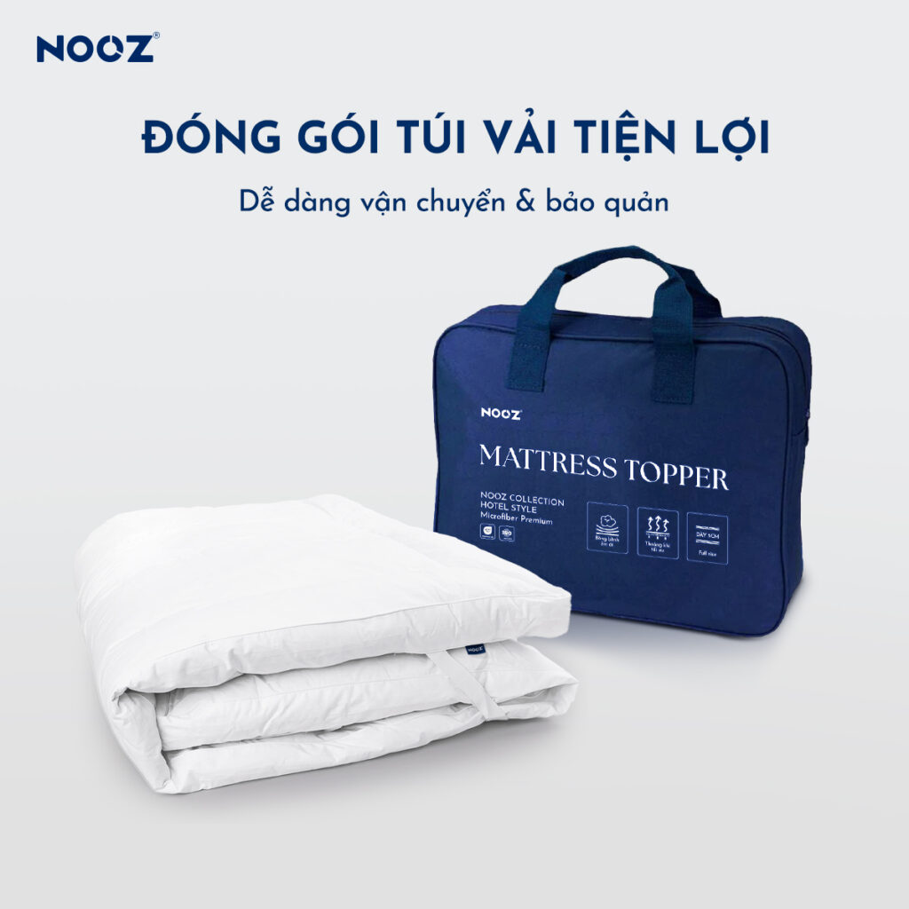 Nệm Topper Gòn Microfiber – ảnh 9
